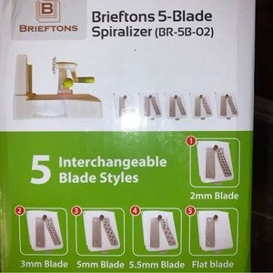 Brieftons 5-Blade Vegetable Spiralizer - Brand New